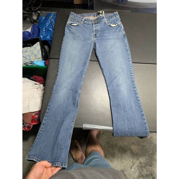 Vintage Levis Jeans Light Blue Denim Low Rise Slim Bootcut Juniors 9 - Picture 2 of 7